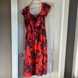 Red Floral Women's Dress